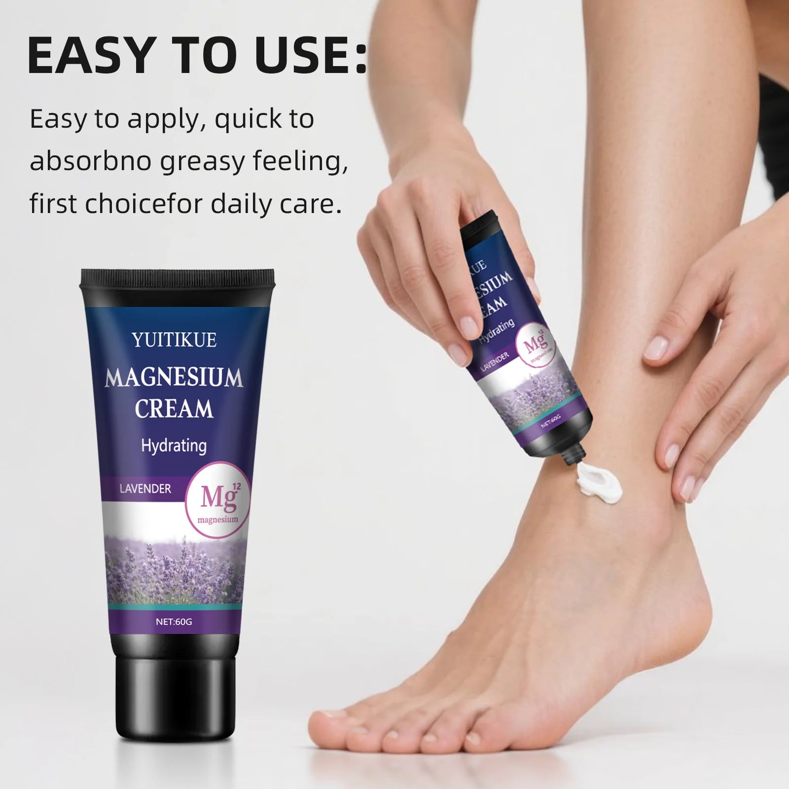 YUITIKUE Magnesium Cream 60g – Joint & Muscle Relief, Lavender