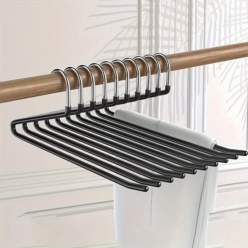 10pcs Z-Shaped Trouser Rack Goose Type Pants Rack Multi-function Pants Jeans Storage For Household Products Clothes Rack Hanger Oasis Select