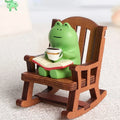 Frog Rocker Chair Cute Japanese Healing Small Decoration Office Desktop Decoration Car Center Control Decoration Oasis Select Rocking Chair