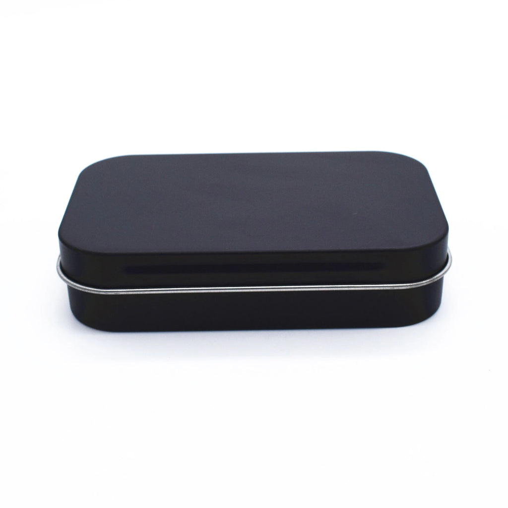 Mini Hinged Tin Box – Small Rectangular Metal Storage Container