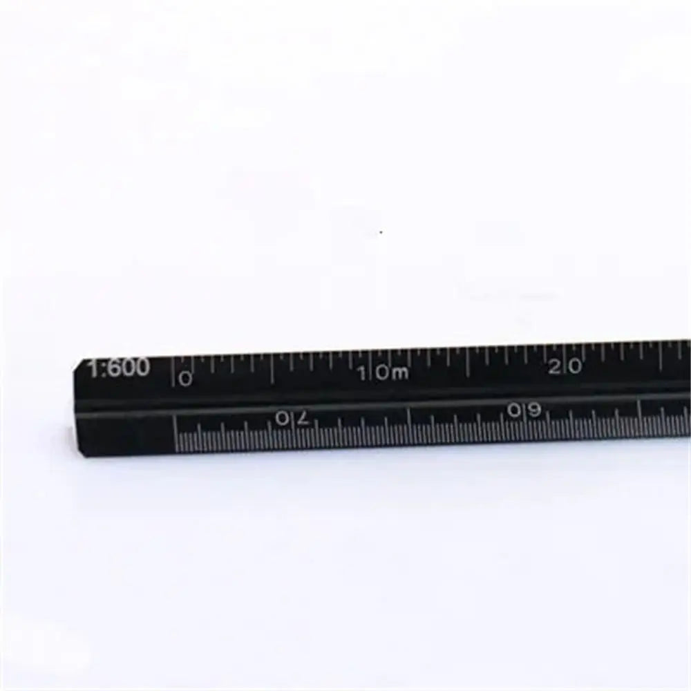 High Quality Colorful 15cm 30cm Aluminum Triangular Scale Ruler 1:20 - 1:600 Alloy Metal Scale Regua Desenho H0003 Oasis Select 15cm-large black