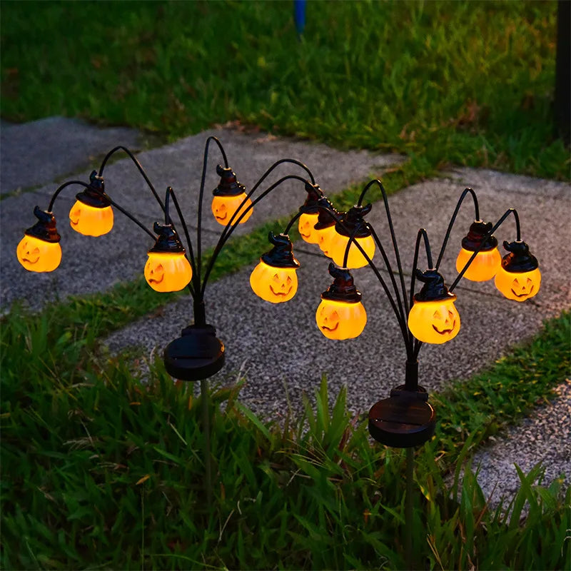 LED Pumpkin Light Solar Energy Outdoor Eyeball Light Halloween Lighting Christmas Decorative Layout Courtyard Lawn Light Oasis Select
