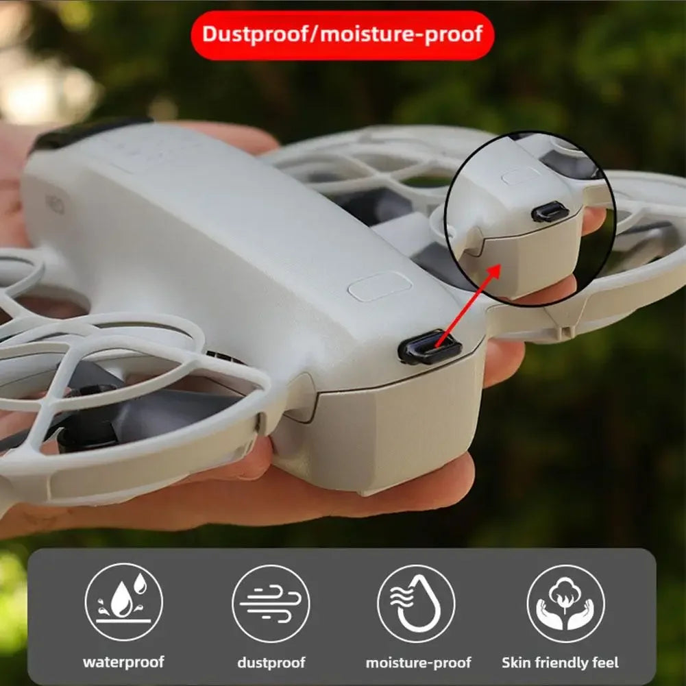For DJI Neo Battery Port Dust Plug With Lanyard Handheld Drone Silicone Charging Port Dust And Moisture Protection Cover Accesso Oasis Select