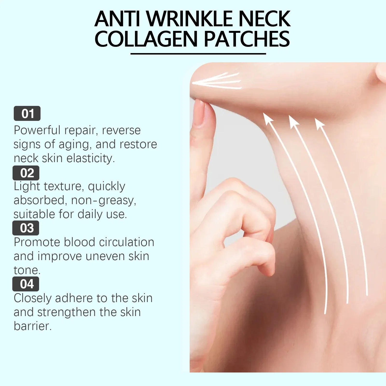 5/10Pcs Collagen Neck Patch Neck Lines Remover Masks Lifting Firming Neck Skin Elastic Moisturizing Skin Care Neck Patch Oasis Select