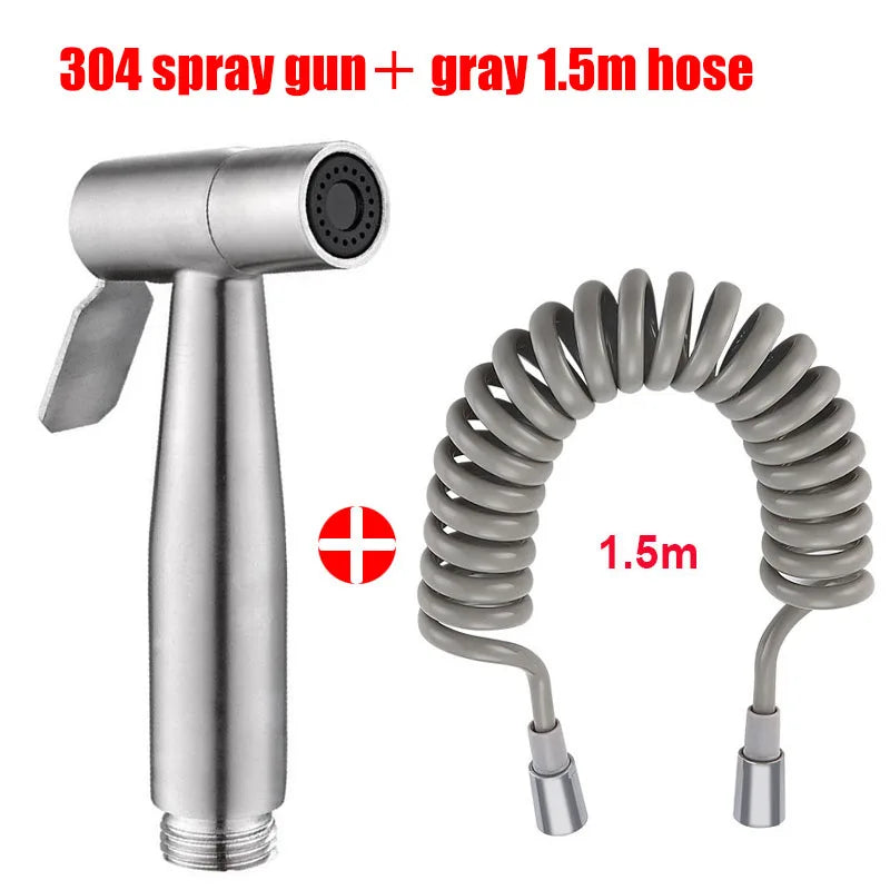 Personal Care Hand Held Spray Portable Bidet Toilet Sprayer Dual Control Angle Valve Stainless Steel Bathroom Accessories Bidets Oasis Select Package A 2 in 1