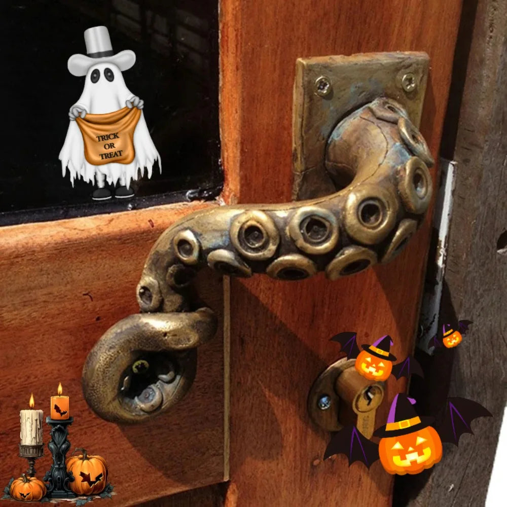 Animal Style Vintage Octopus Door Knob Outdoor Hook Furniture Drawer Bar Pulls Handle Hardware Ancient Pull Home Decoration Oasis Select