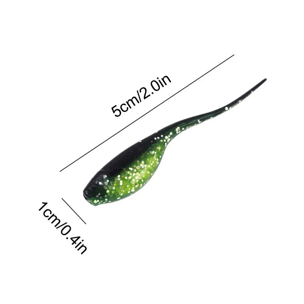 Fishing Lure Soft Compact Bass Baits Realistic Fish Luring Tools Bright Color Freshwater Angling Baits for Pond River Lake Oasis Select A