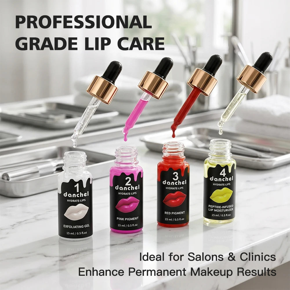 Hydrate-Lips Set Gentle Exfoliation Formula Long-Lasting Color Deep Nourishment Full Uniform Color Micro Needle Lip Gloss Kit Oasis Select