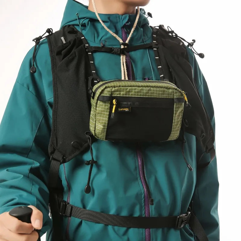 1.1L Fiber Waist Pack Waterproof UltraLight Multi Pocket for Cycling Running Hiking Camping Outdoor Sports Gear Pouch Bag Oasis Select