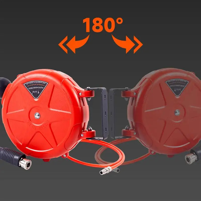 Air Hose Reel 10m Automatic Rewind Commercial Reel Wall Mounted With Swivel Bracket Quick Coupler Air Compressor Accessories Oasis Select