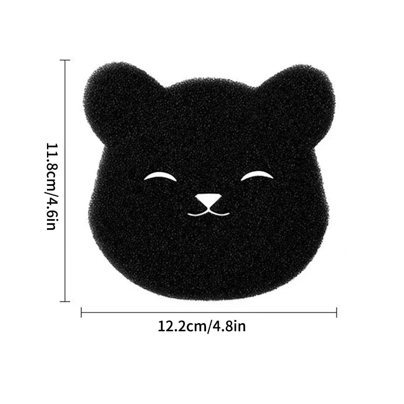 2 /4 Sets Of Household Pet Hair Remover, Machine Washed Bear Sticky Sponge, Reusable, Suitable For Washing Machine, Dryer, Black Oasis Select