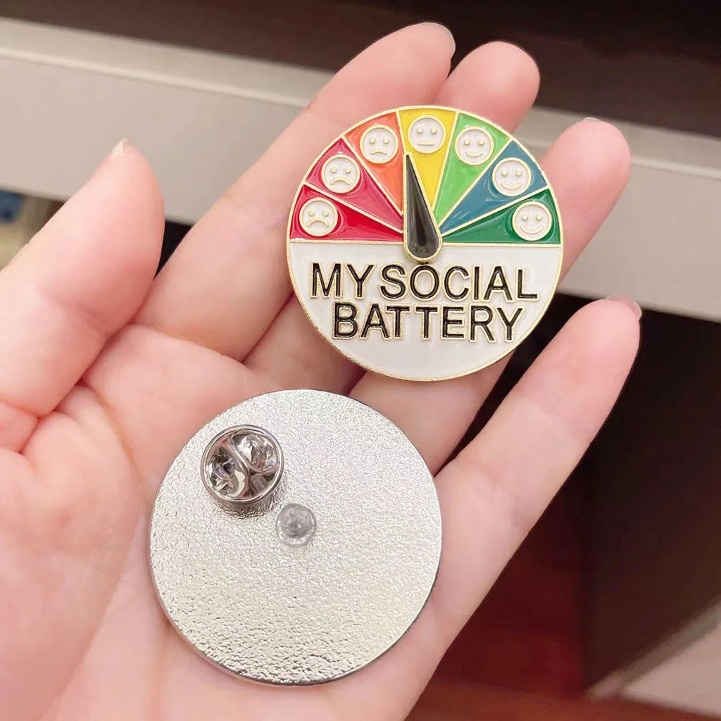 1 Pack Social Mood Brooch Funny Pins Creative Power Enamel Lapel A Week Emotional Pin for Backpacks Oasis Select
