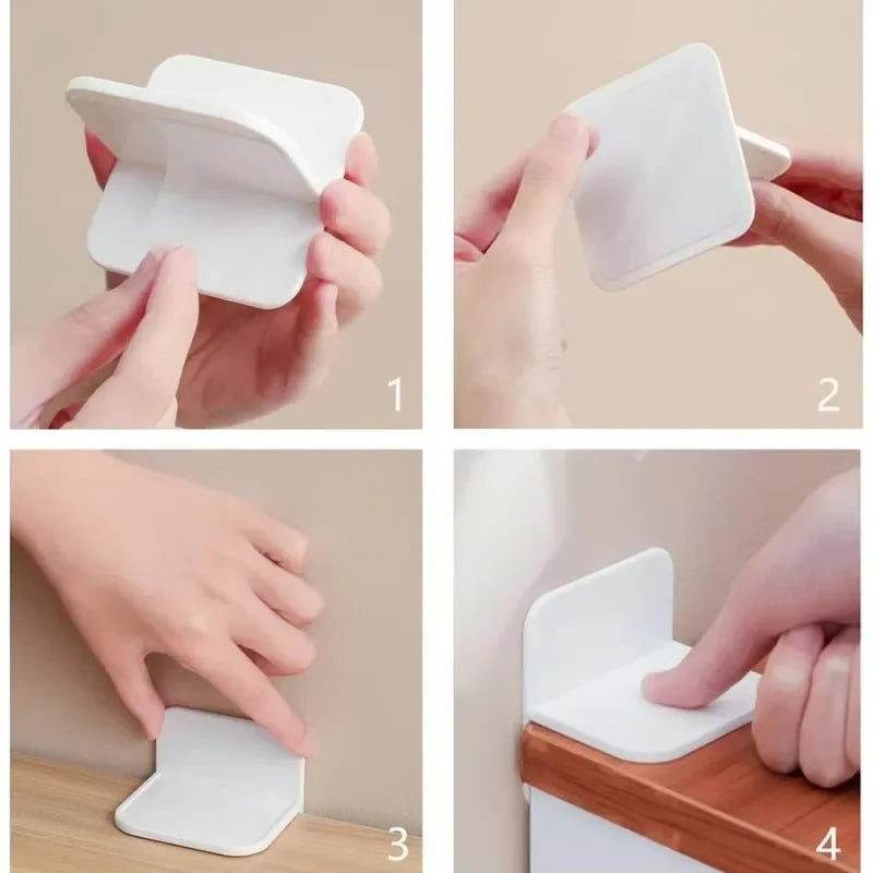 Multifunctional T Shape Bookshelf Fixing Bracket Anti Tip Furniture Fasteners for Shoe Rack and Bookcase No Drilling Required Oasis Select