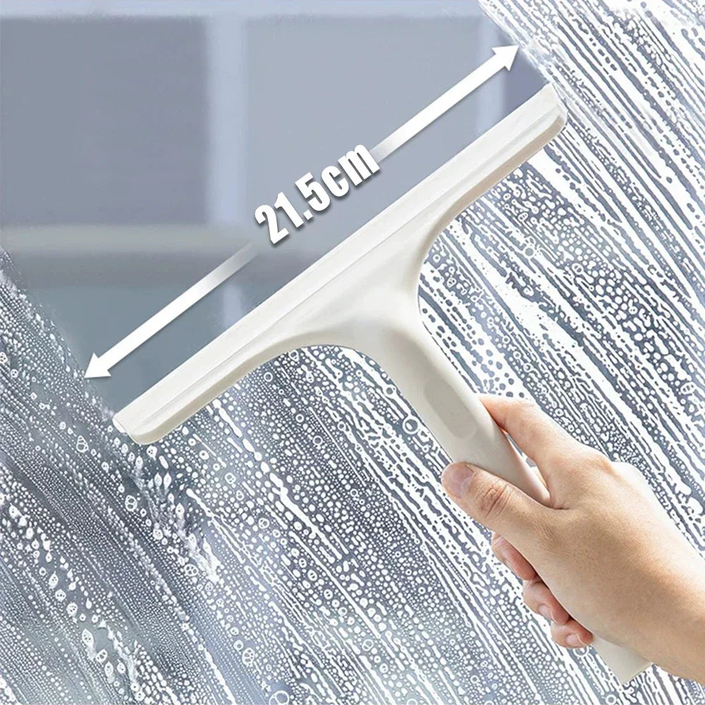 3 in 1 Window Cleaning Squeegee Multi Function Glass Mirror Wiper with Spray Bottle Microfiber Scrub Household Car Cleaner Tools Oasis Select
