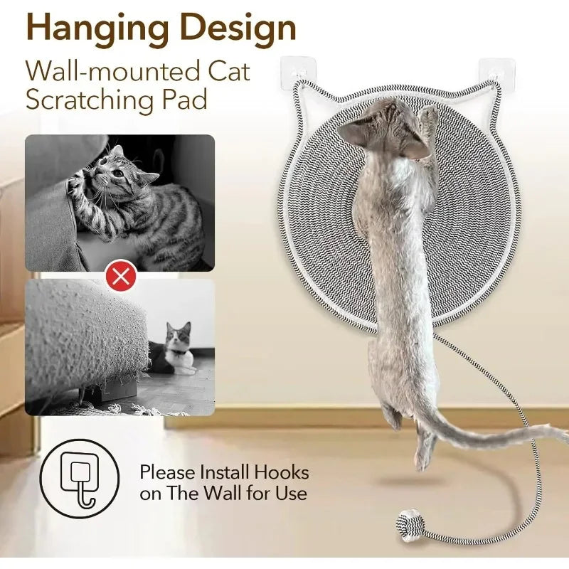 Multipurpose Cat Scratching Mat with Toy Ball Cat Bed Soft Wear-resistant Cat Bed Dog Mat Pet Sleeping Mat for All Seasons Oasis Select