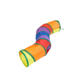 Colorful Folding Cat Tunnel with Ball – Interactive Pet Play