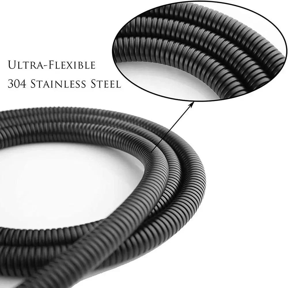 Gold Stainless Steel Flexible Shower Hose Long Bathroom Shower Water Hose Extension Plumbing Pipe Pulling Tube Oasis Select