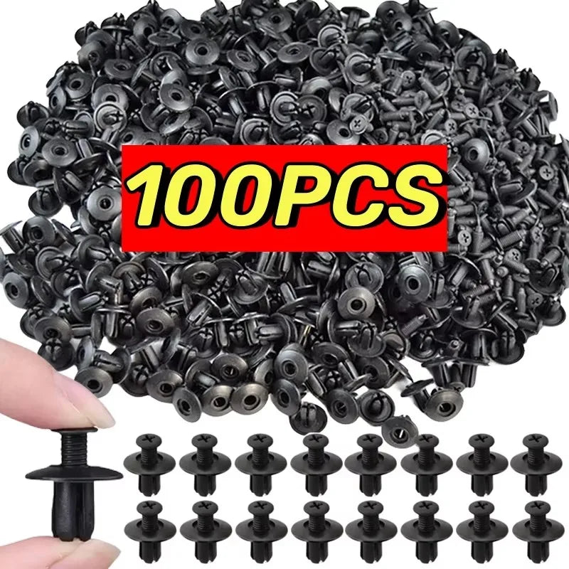 20/40/60/80/120Pcs Universal Car Buckle Set Fastener Rivet Clamping Fastener Buckle Car Accessory Abs Material Fixed Screw Oasis Select