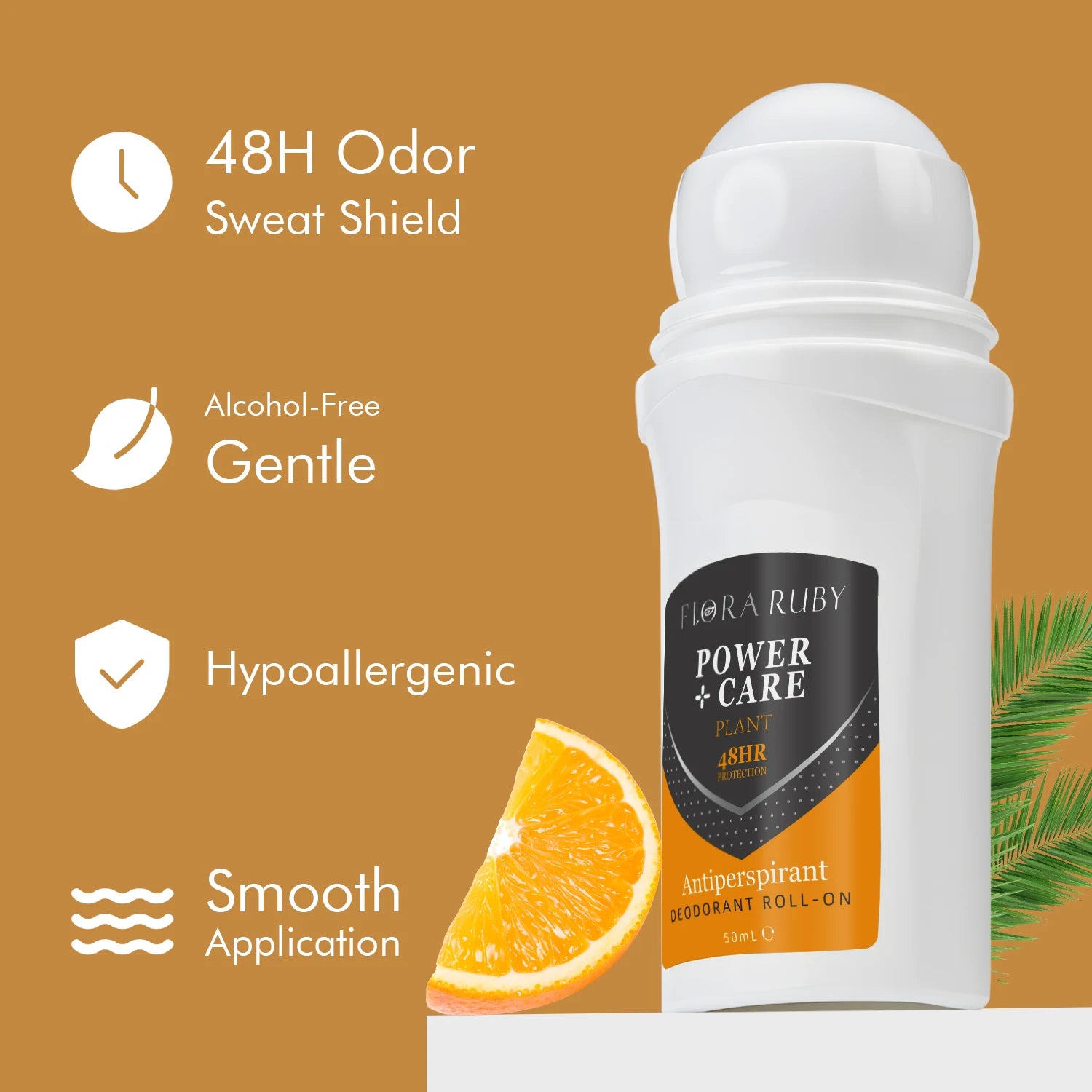 50ml Roll-On Body Deodorant for Men Roll-on Sweating Odor Remover Underarm Deodorant Stick Fast Dry Lasting Portable Refresh Oasis Select