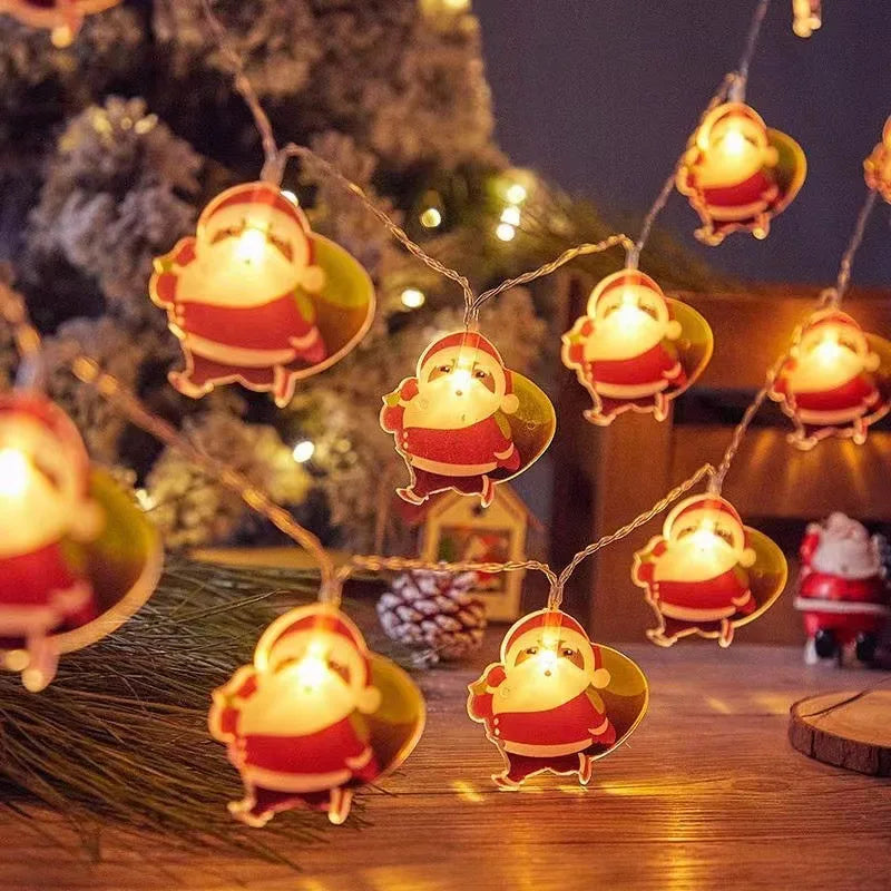 Christmas LED Color Light Strings Snowman Elders Christmas Tree Decorative Lights Scene Party Pendants Ambient Lights Oasis Select Backpack old man solar 12m100light