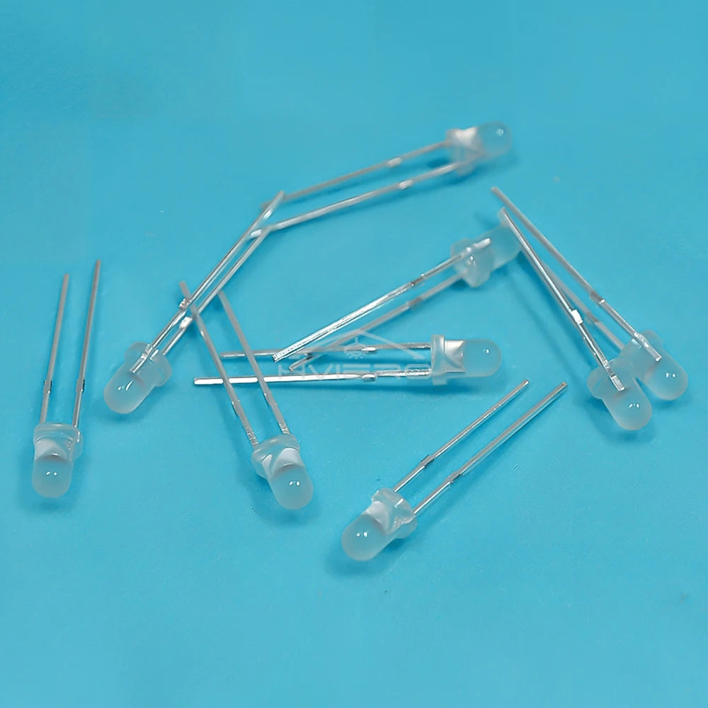 100PCS 3mm Diffused LED Diode Bulbs – 6 Colors | DIY & Decor