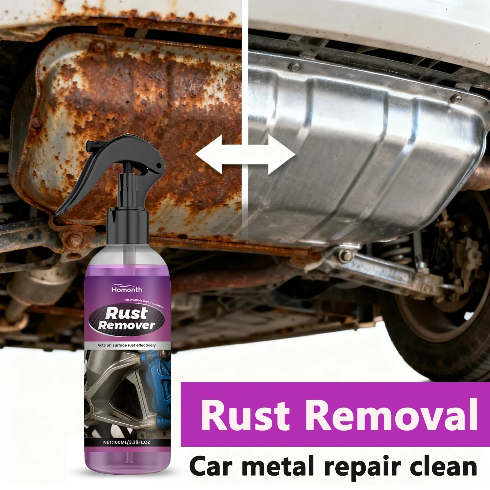 Car Rust Remover Spray – Paint-Safe Metal Treatment 100ml Rust Remover Spray Oasis Select 100ml