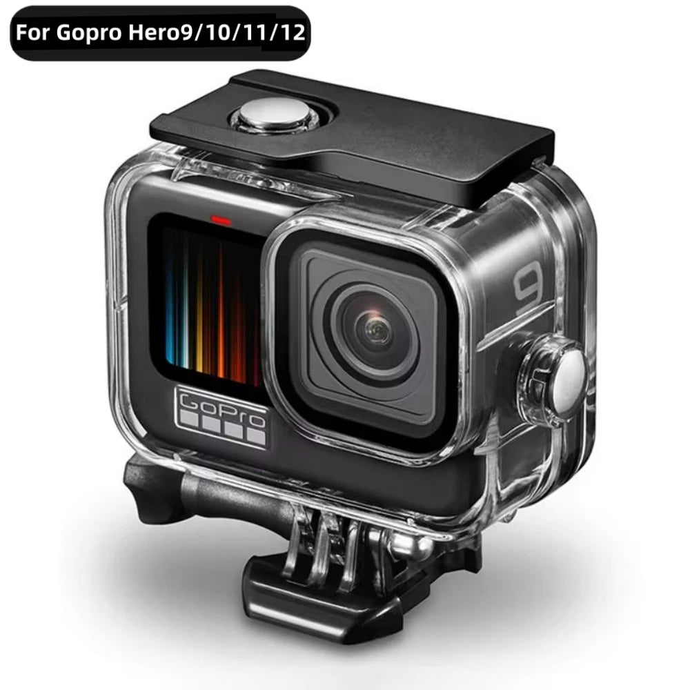 GoPro Hero 9 10 11 12 Waterproof Housing Case – 60M Dive Cover