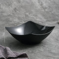 4pcs Salad Bowl Set Western Salad Dish Durable Plastic Bowls, Food Storage Containers for Family Gatherings and Everyday Use Oasis Select Black-4Pcs