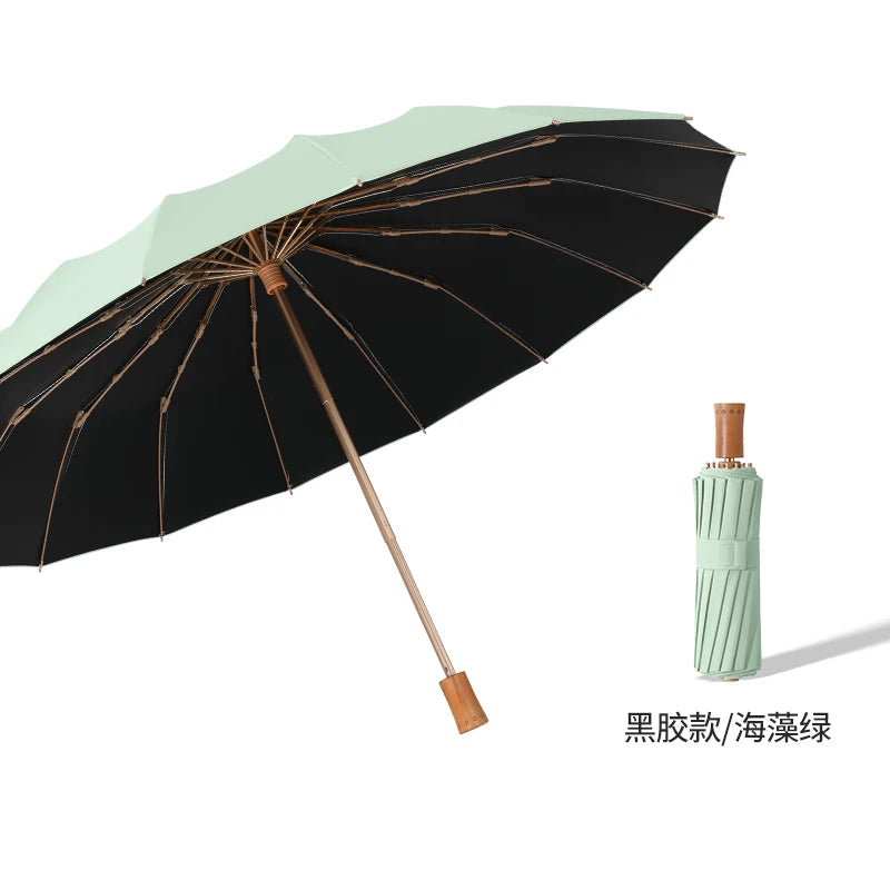 16 Bone titanium silver sun umbrella super sun protection UV umbrella sunshine and rain umbrella Oasis Select 13