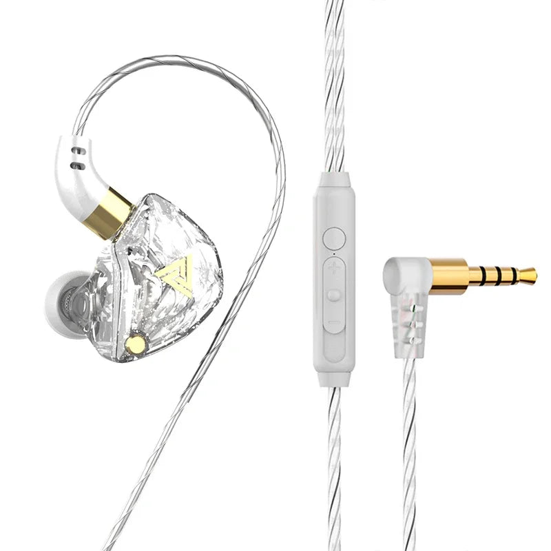 QKZ CK5 FiLe Wired Earphone Professional Gaming And Sports Noise Cancelling Headphones with Microphone HiFi Music Earphone Oasis Select QKZ SK8 White