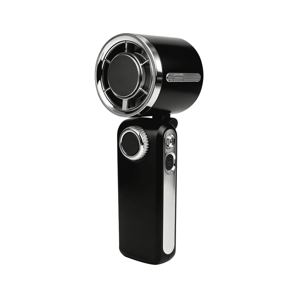 16°C Semiconductor Ice Cooling Handheld Fan 18000RPM Turbo Motor 100 Speed 145° Foldable 3600mAh Portable Fan For Outdoor Travel Oasis Select black