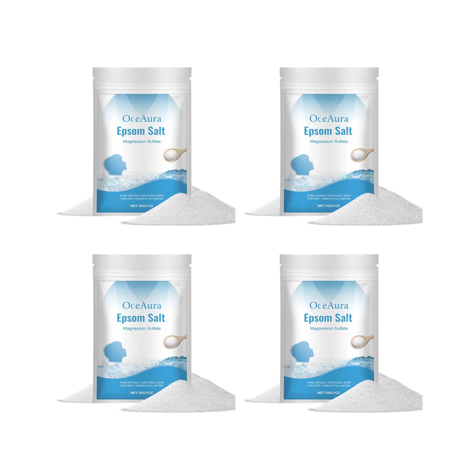 Bath Salt Spa Exfoliating Dead Skin Removal Improve Roughness Smoothing Cleansing Skin Body Wash Soothing Moisturizing Skin Care Oasis Select 4 X 30g