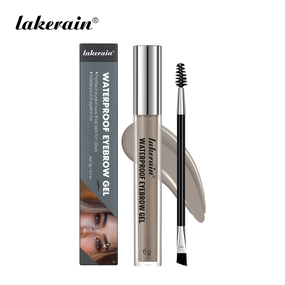 Waterproof Eyebrow Gel Set Sweat-proof Long Lasting High Pigmentation Liquid Eyebrow Tinted Natural Finish Makeup Cosmetics Oasis Select 2pcs SMOKY GREY