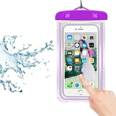 6-Inch Waterproof Phone Pouch for Drift Diving Swimming - Underwater Dry Bag Case Cover for Water Sports Beach Pool Skiing Oasis Select PURPLE