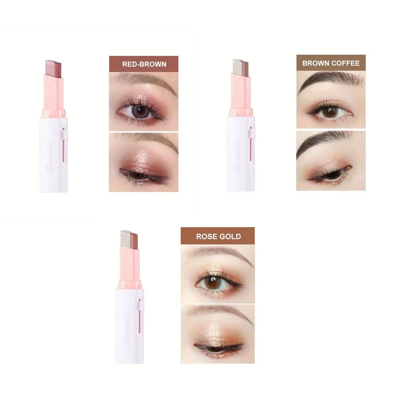 Two-Color Gradient Eye Shadow Stick – Long-Lasting 3D Look
