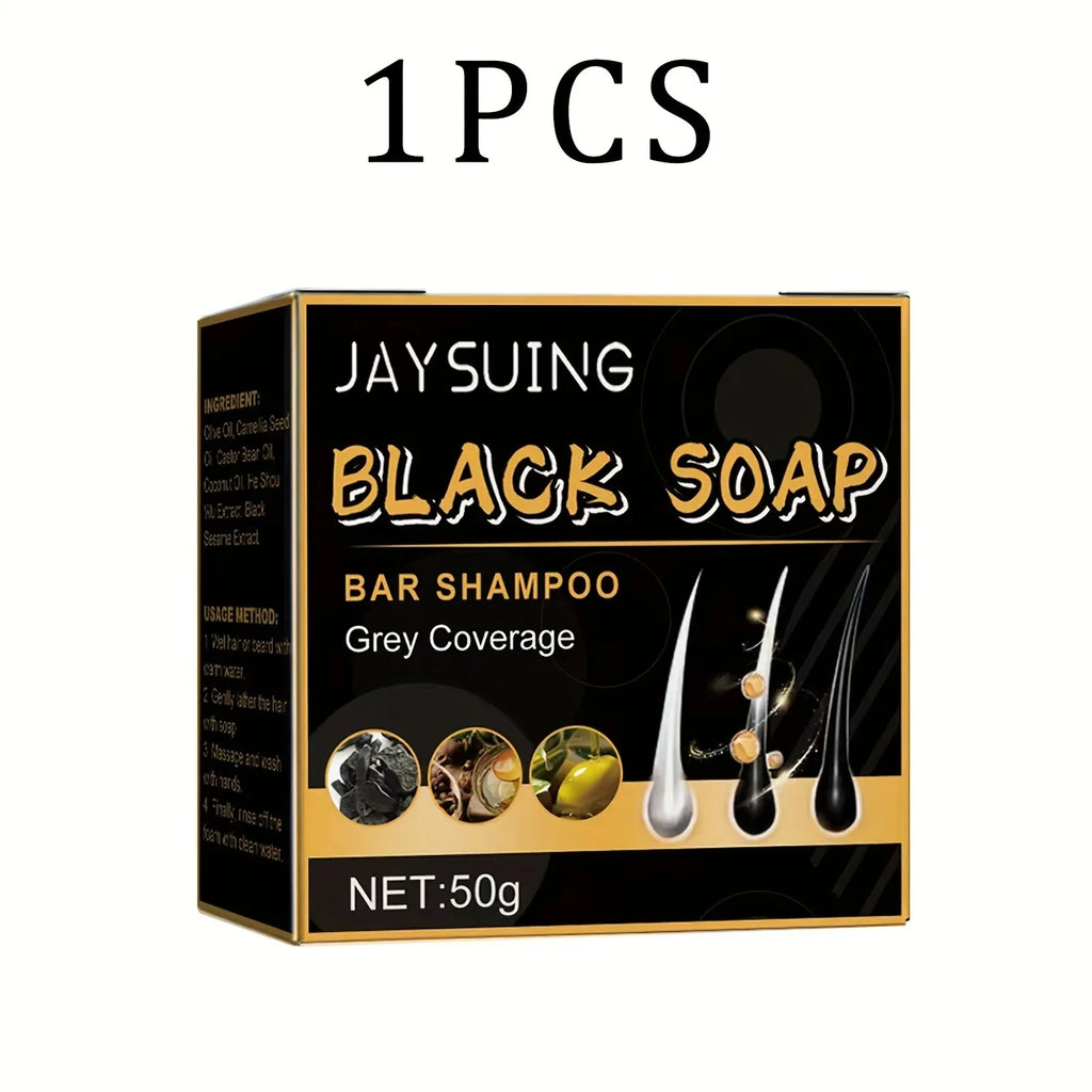 Hair Shampoo Soap Polygonum Multiflorum Black Soap White Hair Repair Soap Hair Care Set Nourishing Anti Dandruff Hair Dye Soap Oasis Select 1pc