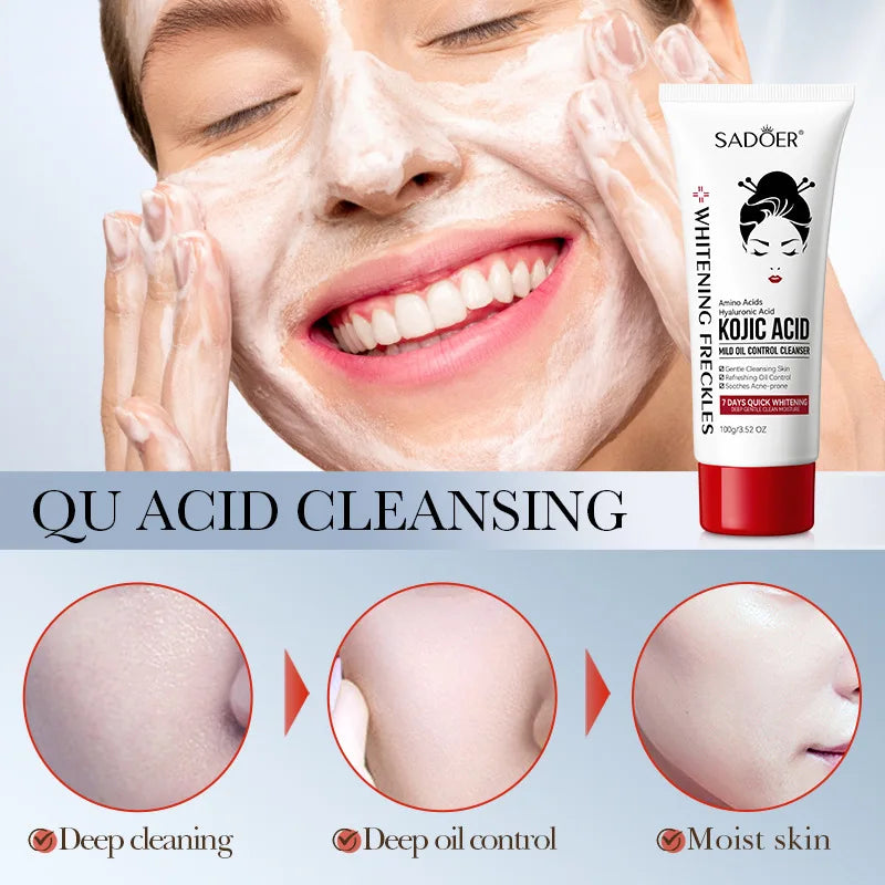 SADOER Kojic Acid Facial Cleanser – Brightening Face Wash Facial Cleanser Oasis Select