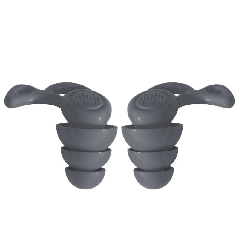 3-Layer Silicone Earplugs – Reusable Noise Blocking for Sleep