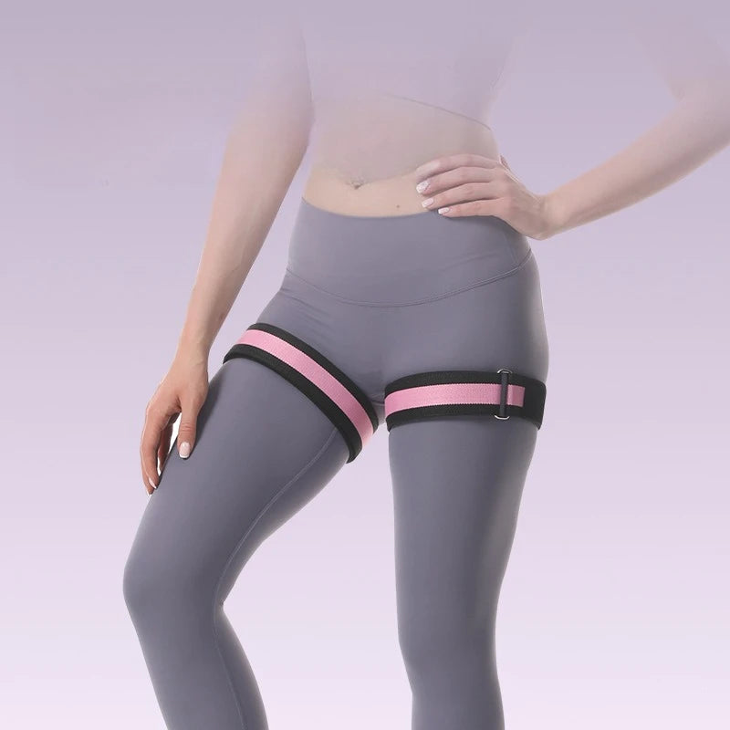 Lady's hip resistance band - black band with pink accessory, medium tension, hip exercise band Oasis Select