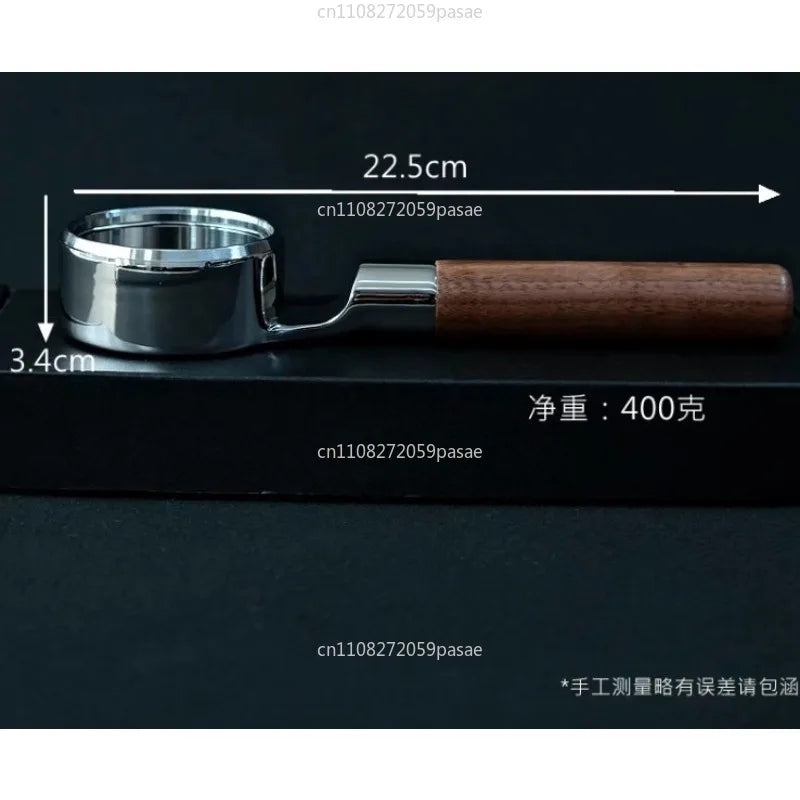 Black Walnut Bottomless Portafilter Handle for E61 – 400g