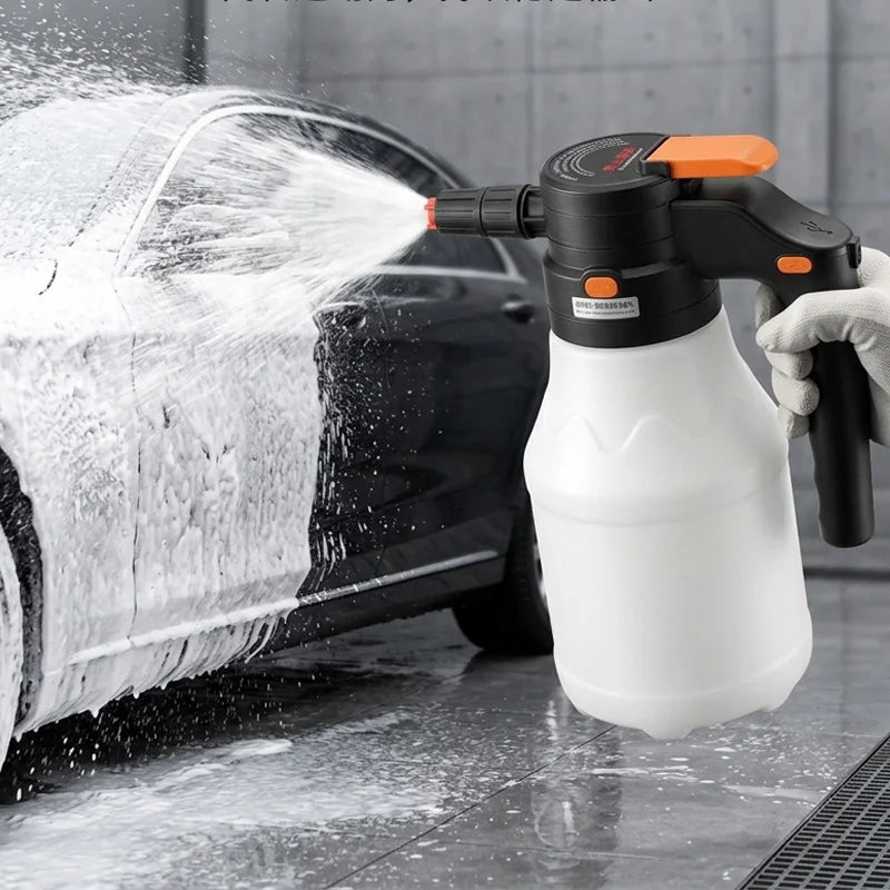 High Pressure Washer 1.5L Electric Foam Sprayer Portable Car Wash Water Gun Household Handheld Watering Kettle Cleaning Sprayer Oasis Select