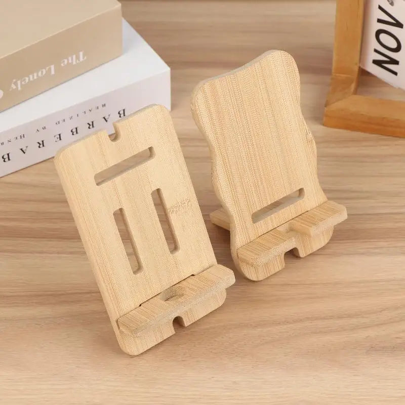 1pcs Wooden Desktop Phone Holder Desktop Lazy Mobile Phone Stand Tablet Stand Universal Multi-Functional Wooden Stand Oasis Select