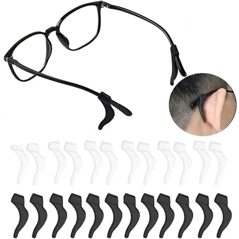 10/20/30/40Pairs Silicone Anti-Slip Eyeglass Hooks Comfortable Secure Glasses Holders For Activities Eyewear Accessories Oasis Select