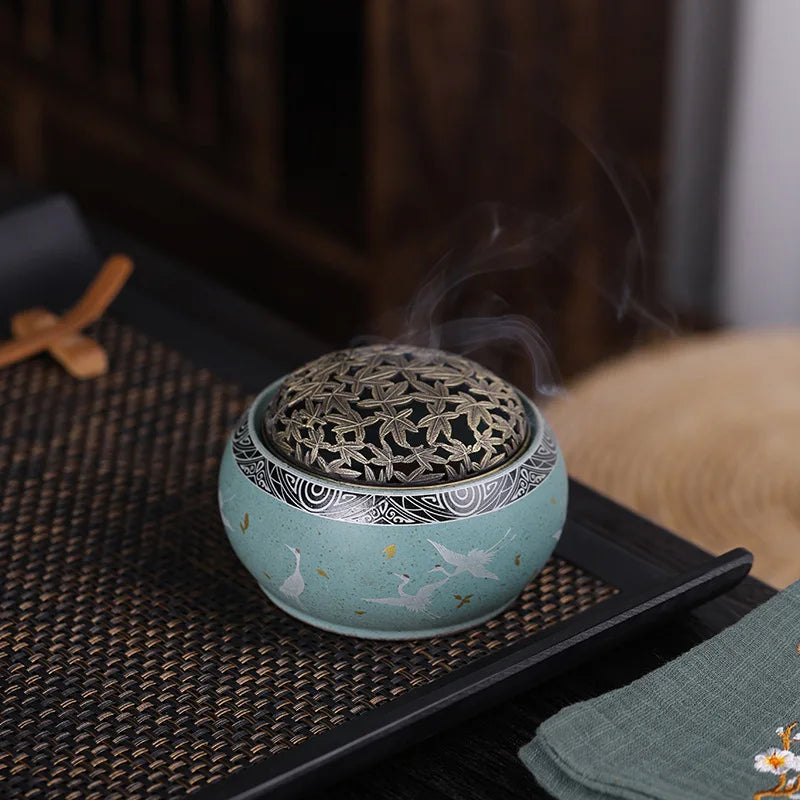 Xianhe Ceramic Aromatherapy Stove Decoration Home Indoor Tea Ceremony Incense Seat Alloy Copper Aromatherapy Stove Oasis Select