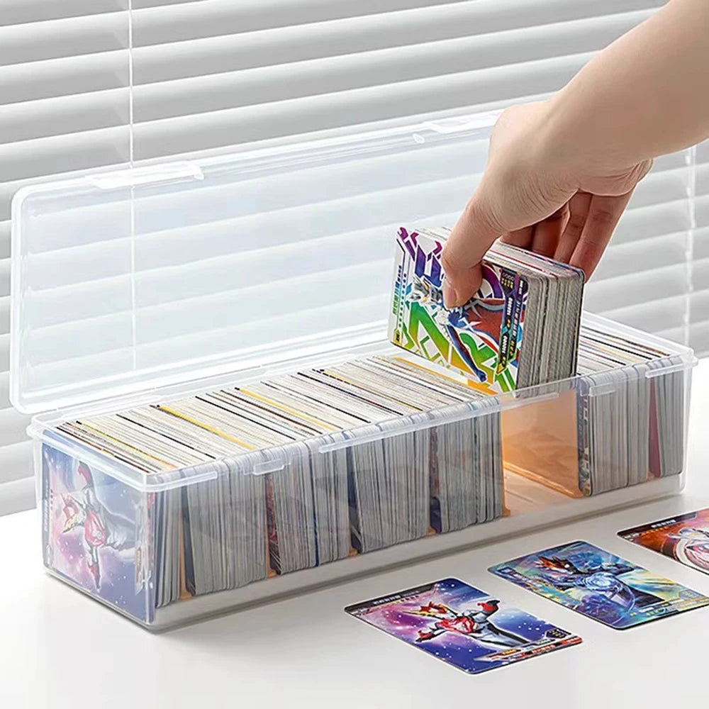 Card Storage Box with Dividers – Holds 550+ TCG Cards