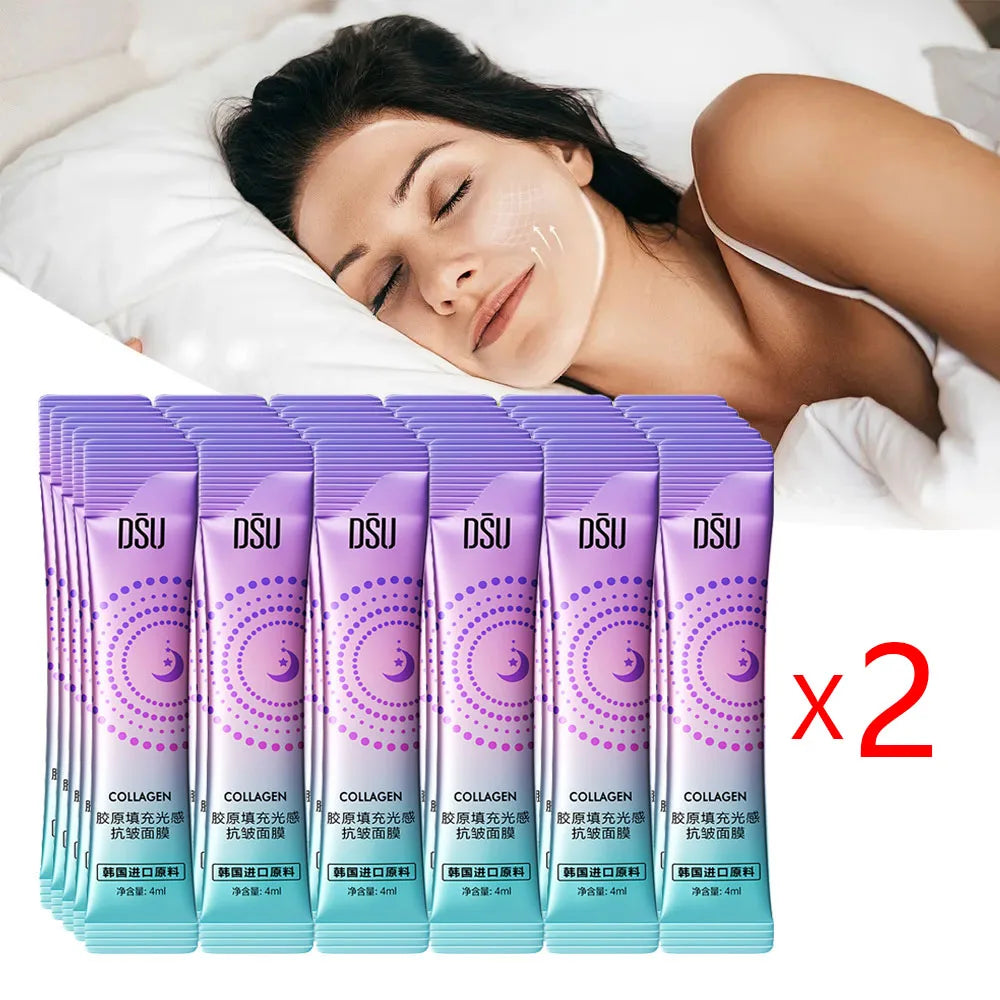 BIOAOUA 30pc Collagen Sleeping Face Mask – Anti-Wrinkle & Firming Sleeping Face Mask Oasis Select 60pcs