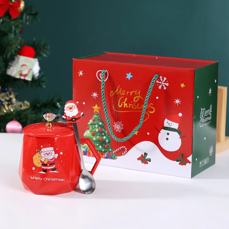 Christmas Creative Water Cups, Christmas Ceramic Cups, Christmas Tree, Snowman, Santa Claus Mugs, Coffee Cups, Festival Gift Oasis Select