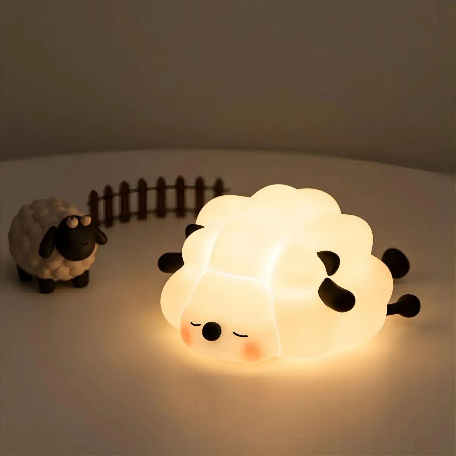 Animal Silicone Night Light – Rechargeable LED Kids Bedside Lamp Silicone Night Light Oasis Select Sheep Night Light
