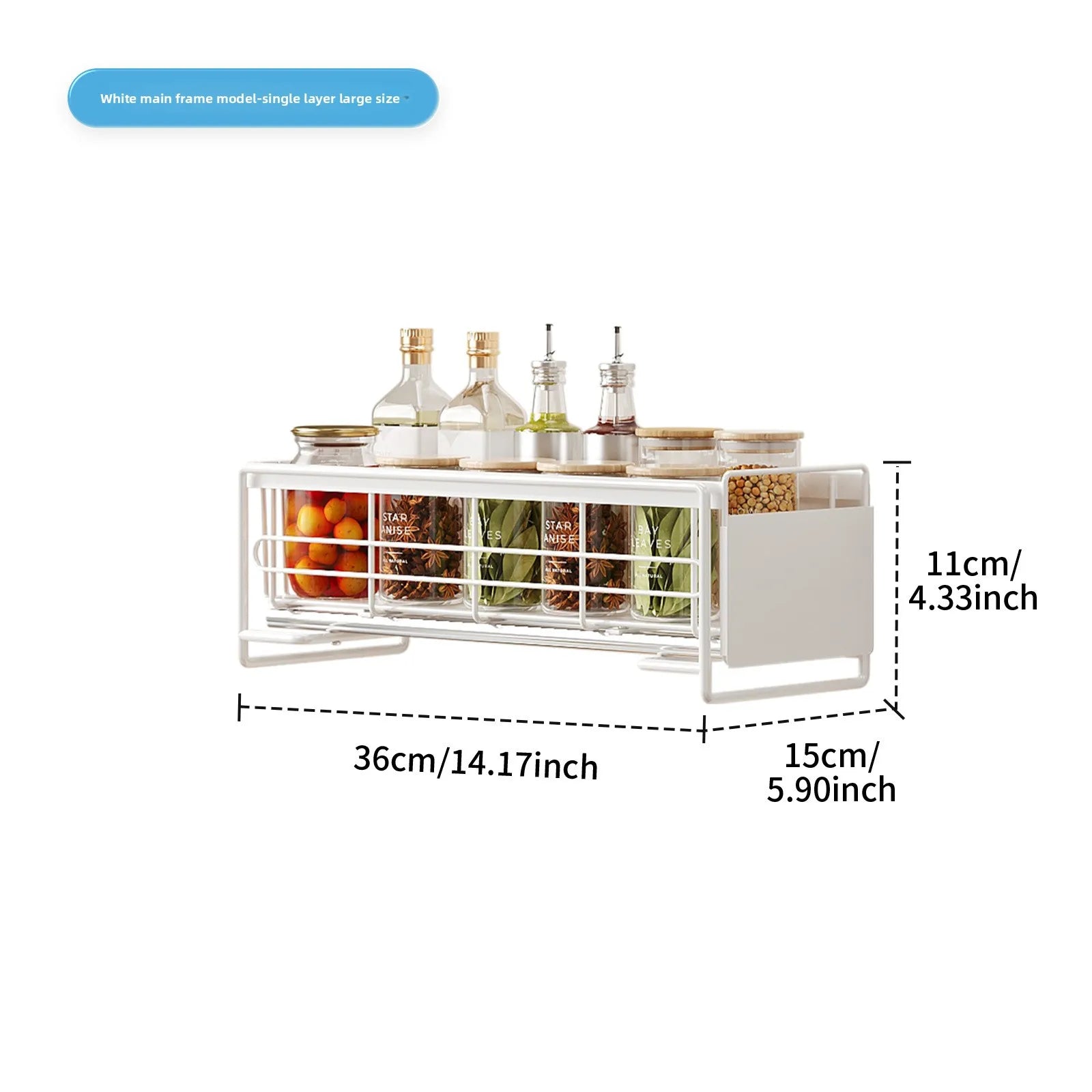 Magnetic suction pull refrigerator rack Multifunctional magnetic seasoning rack Kitchen roll paper rack Refrigerator side Oasis Select Single layer large