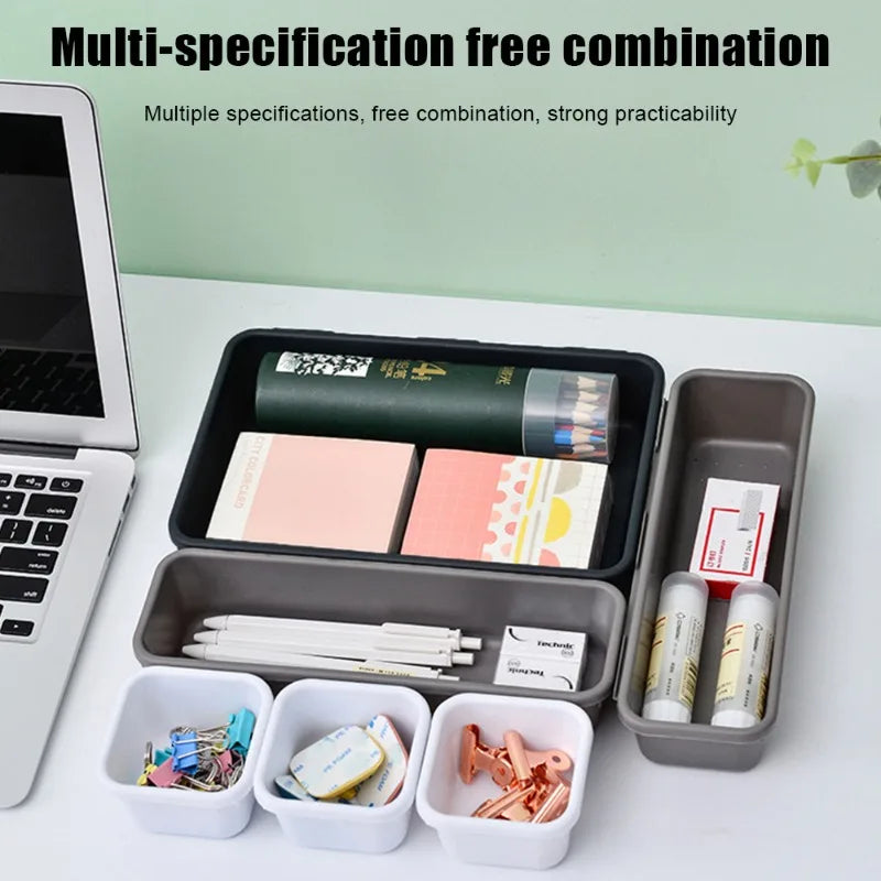 Household Drawer Storage Organizer Covered Sundries Container Jewelry Makeup Tray for Bathroom Kitchen Closet Oasis Select